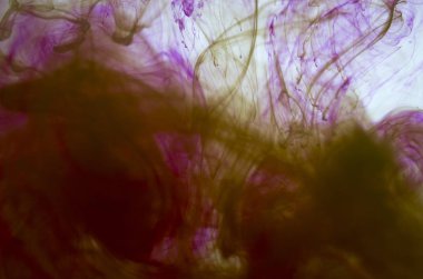 Su, mürekkep lekesi, arka plan akrilik renkler 