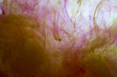 Su, mürekkep lekesi, arka plan akrilik renkler 