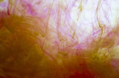 Su, mürekkep lekesi, arka plan akrilik renkler 