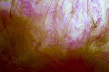 Su, mürekkep lekesi, arka plan akrilik renkler 