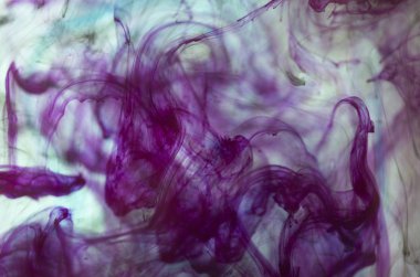 Su, mürekkep lekesi, arka plan akrilik renkler 