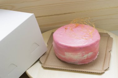 lezzetli pasta pembe krema ile görünümünü portre