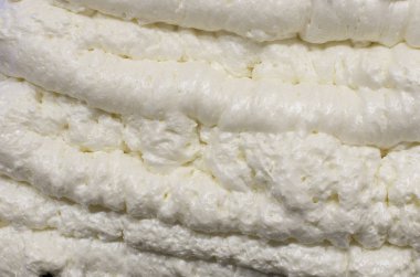 tatlı beyaz krem köpük arka plan görünümünü portre