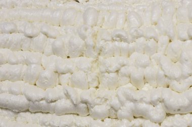 tatlı beyaz krem köpük arka plan görünümünü portre