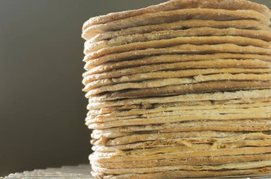 pasta katmanlar yığını closeup görünümü