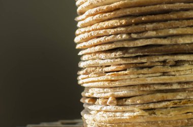 pasta katmanlar yığını closeup görünümü