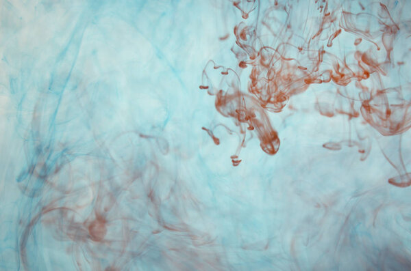 clouds of blue smoke over white background