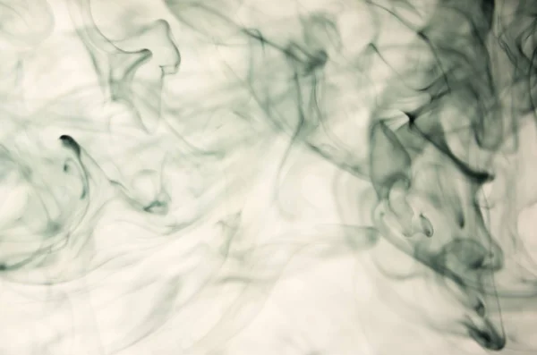 Nuages Fumée Sombre Sur Fond Blanc — Photo