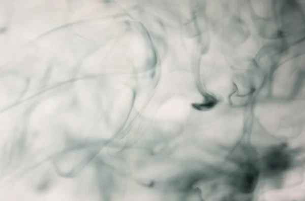 Nuages Fumée Sombre Sur Fond Blanc — Photo