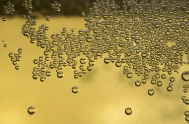 bira cam kabarcıkları closeup görünümü