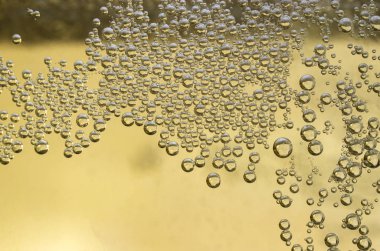 bira cam kabarcıkları closeup görünümü