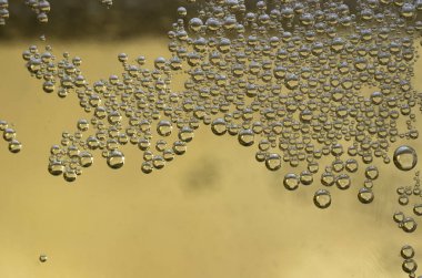 bira cam kabarcıkları closeup görünümü