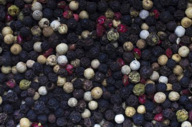 closeup görünümü farklı baharatlar yığın