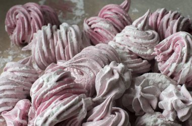 tatlı ve lezzetli meringues closeup görünümü
