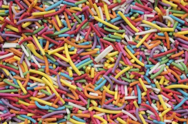 renkli sır görünümünü closeup yığın halinde yerleştirilir