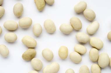 Barbunya fasulyesi beyaz arka plan üzerinde görünümünü portre