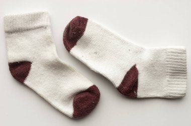 çorap beyaz arka plan üzerinde kapat 