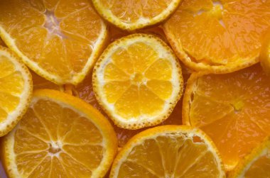 turuncu meyve dilimleri closeup görünümü