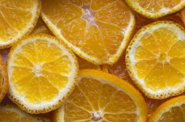 turuncu meyve dilimleri closeup görünümü