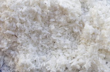 Hindistan cevizi cips yığın closeup görünümü