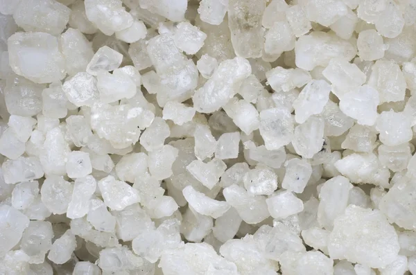 Προβολή Closeup Σωρός Από Λευκά Κομμάτια Αλάτι — Φωτογραφία Αρχείου