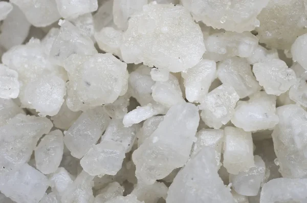 Closeup View Heap White Salt Pieces — Stock Photo, Image