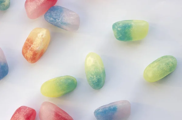 Closeup View Colorful Candy Jelly Beans — Stock Photo, Image