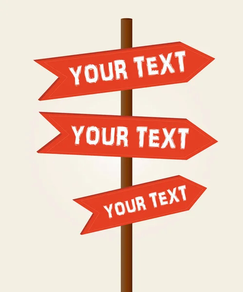 Kahverengi çubukta açık kahverengi arka planda kırmızı yol işaretleri