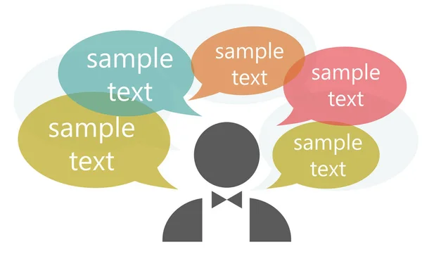 Gri arka plan hakkında farklı görüşleri olan bir adam.