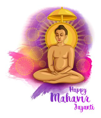 Gösterim amacıyla mutlu mahavir jayanti