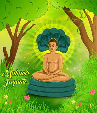 Gösterim amacıyla mutlu mahavir jayanti