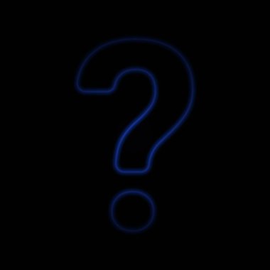 Siyah arkaplan vektörü üzerindeki soru işareti