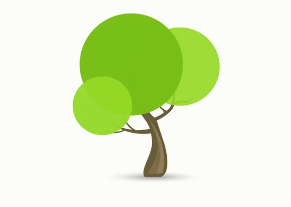 Lambang Pohon Vektor Ikon Pohon Logo - Stok Vektor