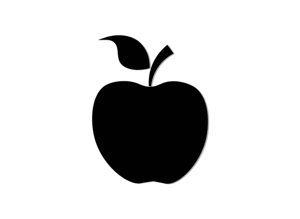 Apfelsymbol Natur Lebensmittel — Stockvektor