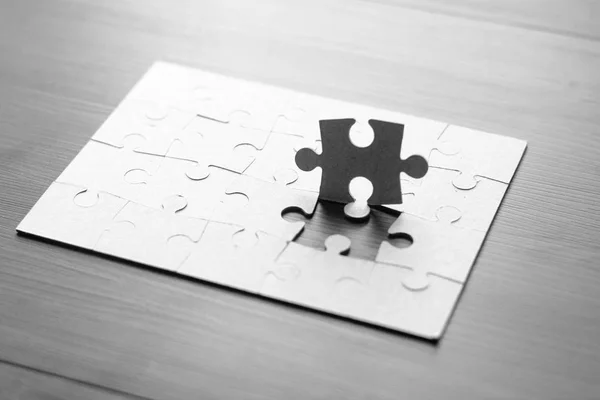 Puzzles Concept Idea Business Science — Stock Photo, Image