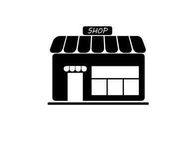 Cafe cephe, vitrin ile bina Restoran illüstrasyon vektör 