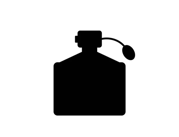 Flasche Damenparfüm Symbol Symbol Silhouette Isoliertes Vektorbild — Stockvektor