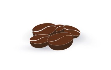 Kahve çekirdekleri kutsal kişilerin resmi içinde basit tarzı izole vektör çizim