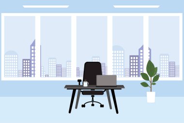 Masalı, pencereli, çiçekli ofis yeri