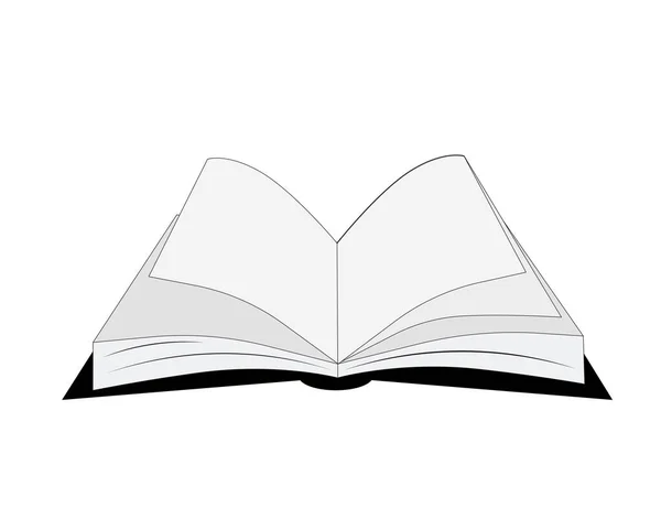Icono Plano Vectorial Libro Abierto Cuaderno Diario Aislado Sobre Fondo — Archivo Imágenes Vectoriales