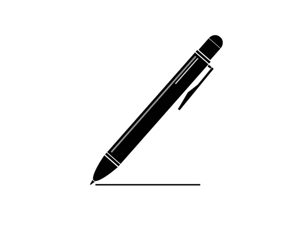 Иконка Ручки Фонтана Выделена Белом Фоне Простой Силуэт Ручки Фонтана — стоковый вектор