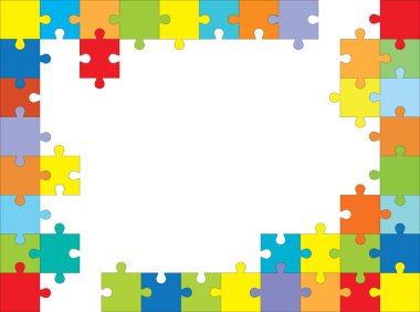 Parçalanmış halde renkli bulmacalar (mozaik). Takım, bağlantı, birleşme.