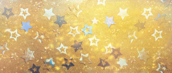 Celebração Natal Fundo Abstrato Para Festa Ano Novo Estrelas Douradas — Fotografia de Stock
