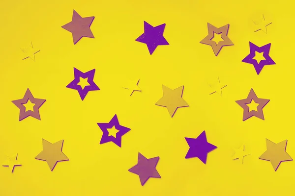 Festlich abstrakter Hintergrund mit blauen Sternen. Textur für Neujahr, Geburtstag, Baby-Shower-Party. Kreatives Muster — Stockfoto
