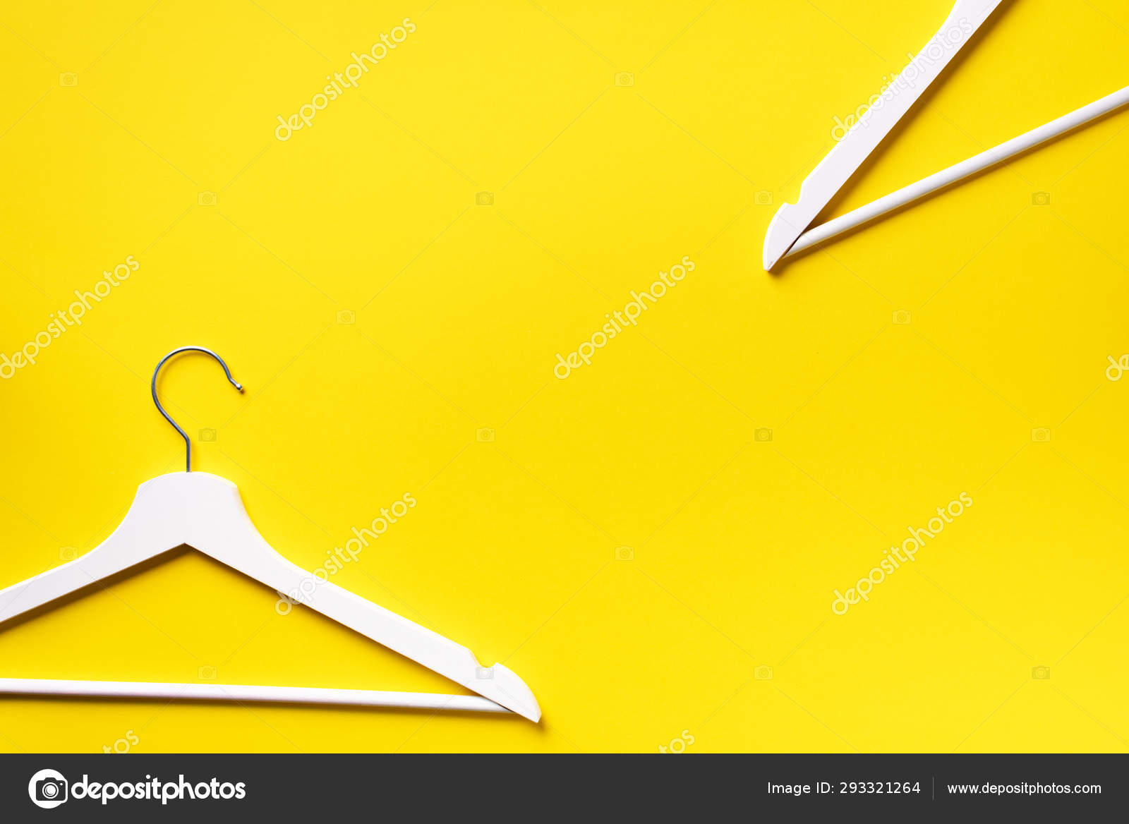 White clothes hangers on yellow background with copy space. Flat lay. Top view. Minimalism style. Creative layout. Fashion, store sale, shopping concept. Banner for feminine blog Stock Photo by © 293321264 White clothes hangers on yellow background with copy space. Flat lay. Top view. Minimalism style. Creative layout. Fashion, store sale, shopping concept. Banner for feminine blog Stock Photo by © 293321264