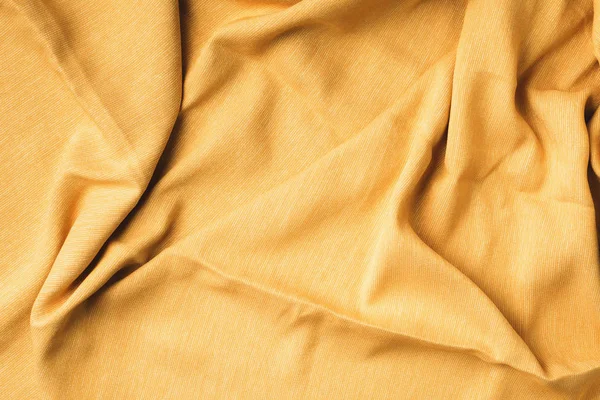 Yellow fabric texture background. Top View of cloth textile surface. Abstract backdrop for design — Stock Photo, Image