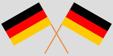 Çapraz Almanya bayrakları. Vektör çizim