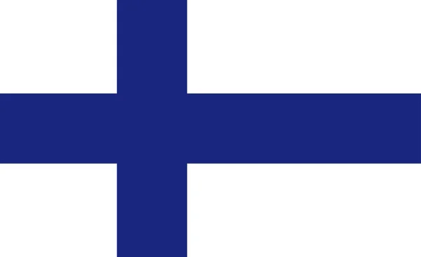 Bandera de Finlandia. Colores oficiales. Vector — Vector de stock