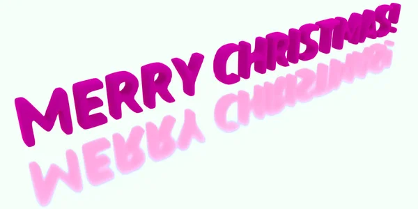 Holiday inscription, Merry Christmas. Isoleted on white background. 3D