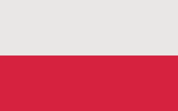 Bandera de Polonia. Colores oficiales nacionales polacos. La proporción correcta. Vector — Vector de stock